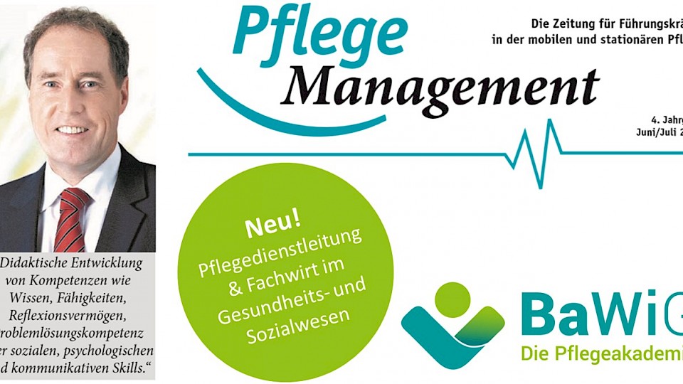 BaWiG - Infografik zu Berufen im Pflegemanagement