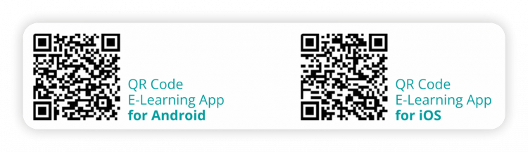 BaWiG - QR-Codes zu den Downloads der E-Learning Apps