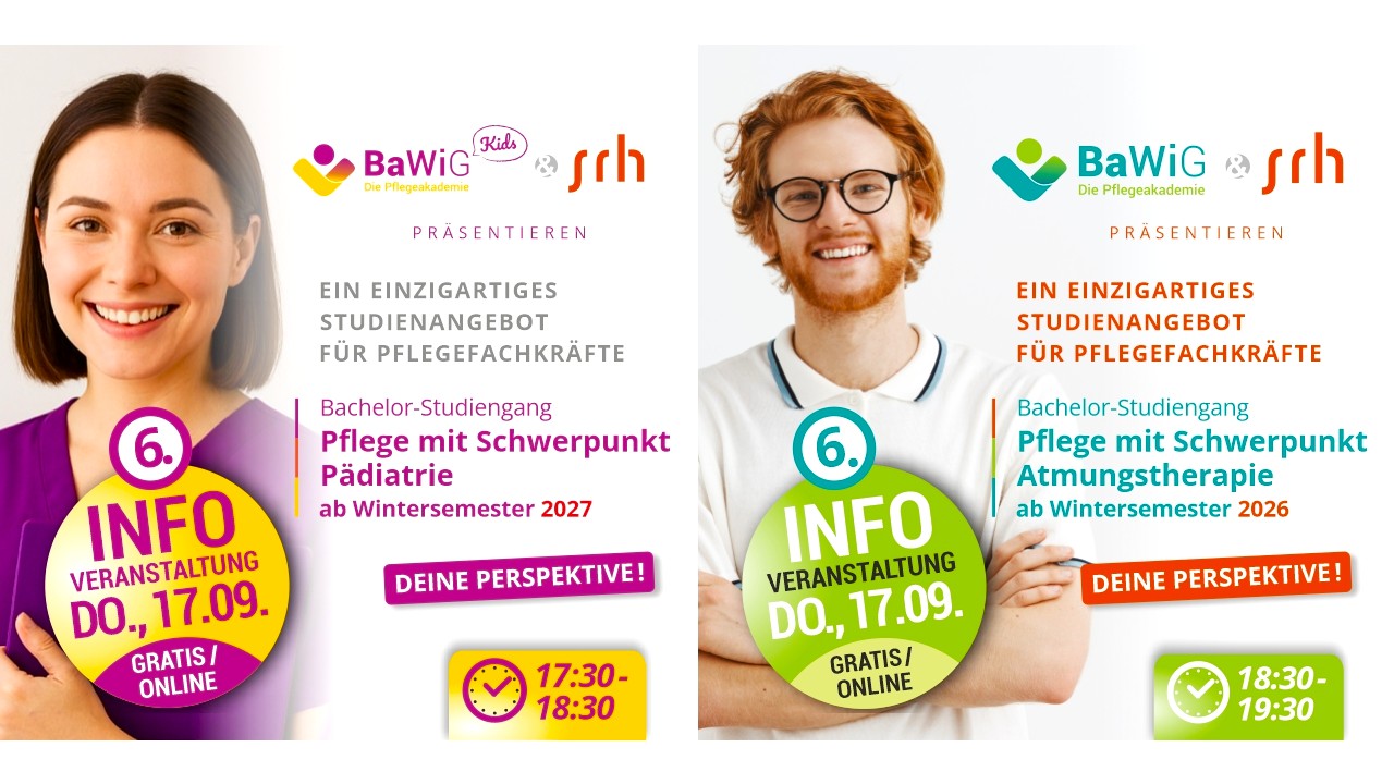 Neue Perspektiven für Dich als Pflegefachkraft – zum 6. Mal in diesem Jahr stellen wir gleich zwei spezialisierende und berufsbegleitende Bachelor-Studiengänge vor.